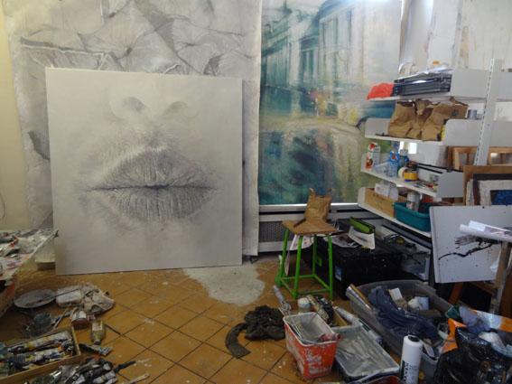 à l'atelier de Toni, au Jardin d'Alice à Paris, octobre 2014