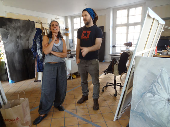 à l'atelier de Toni, au Jardin d'Alice à Paris, octobre 2014