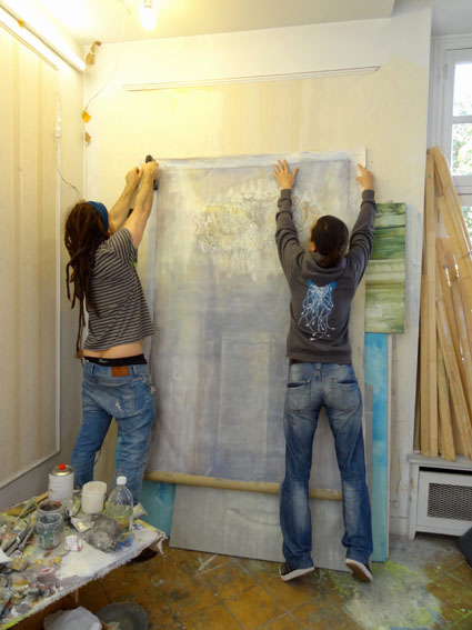 à l'atelier de Toni, au Jardin d'Alice à Paris, octobre 2014