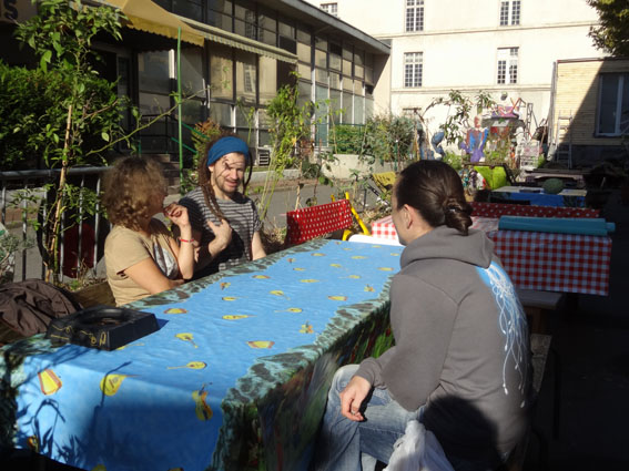 à l'atelier de Toni, au Jardin d'Alice à Paris, octobre 2014