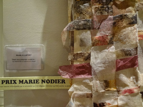 Prix Marie Nodier : Nicole ALLAFORT, "Totem aux platanes disparus"